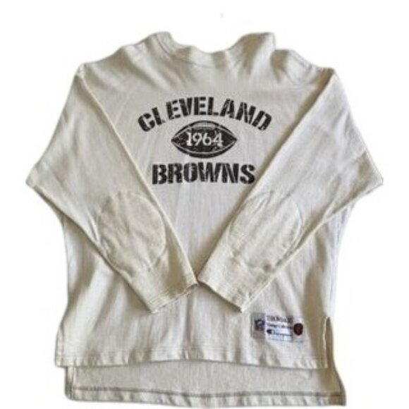 Vintage Cleveland Brown's Men's Champion Oversized Sweatshirt - Elbow Pads - L - Picture 1 of 9